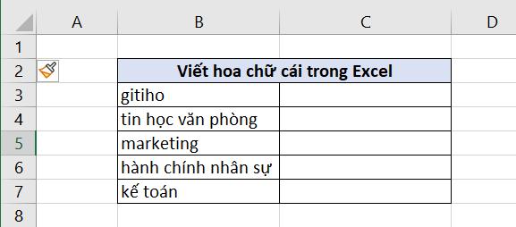 Hướng dẫn cách viết hoa chữ cái đầu trong Excel cực đơn giản