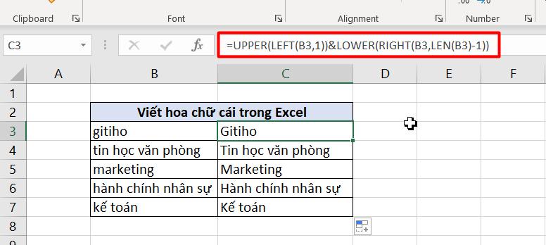 Hướng dẫn cách viết hoa chữ cái đầu trong Excel cực đơn giản