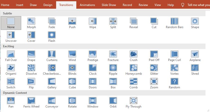 cách chuyển slide trong Powerpoint