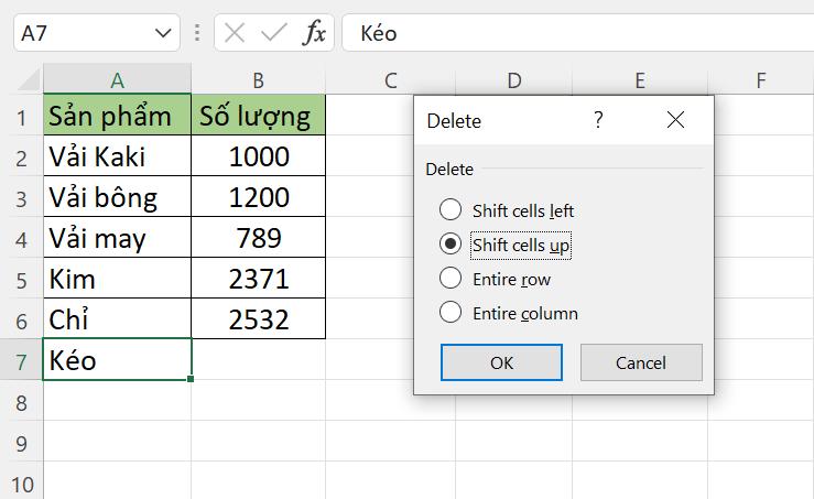 Tạo danh sách thả xuống trong Excel