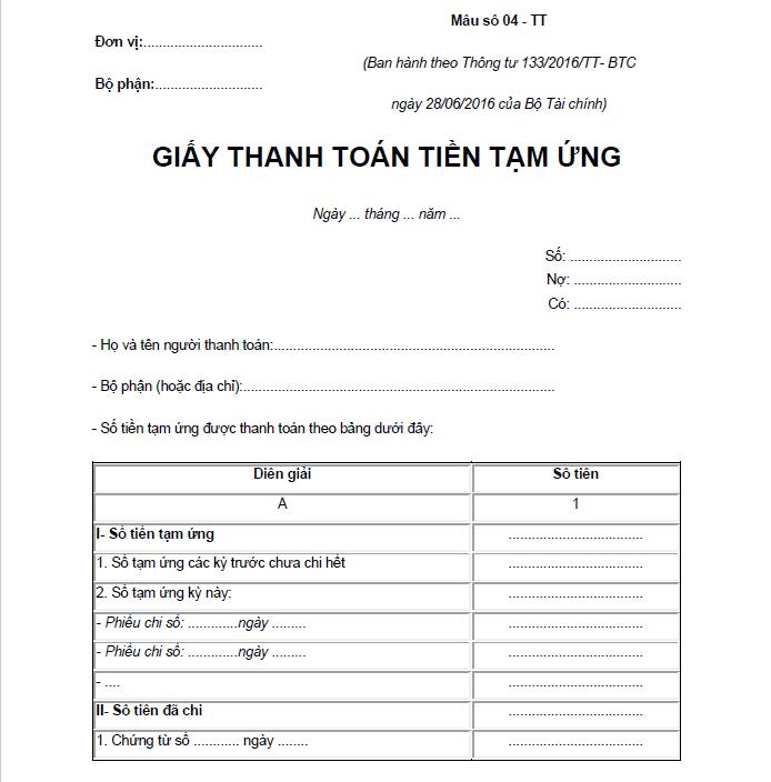 Giấy đề nghị tạm ứng là gì? Mẫu giấy đề nghị tạm ứng chuẩn nhất