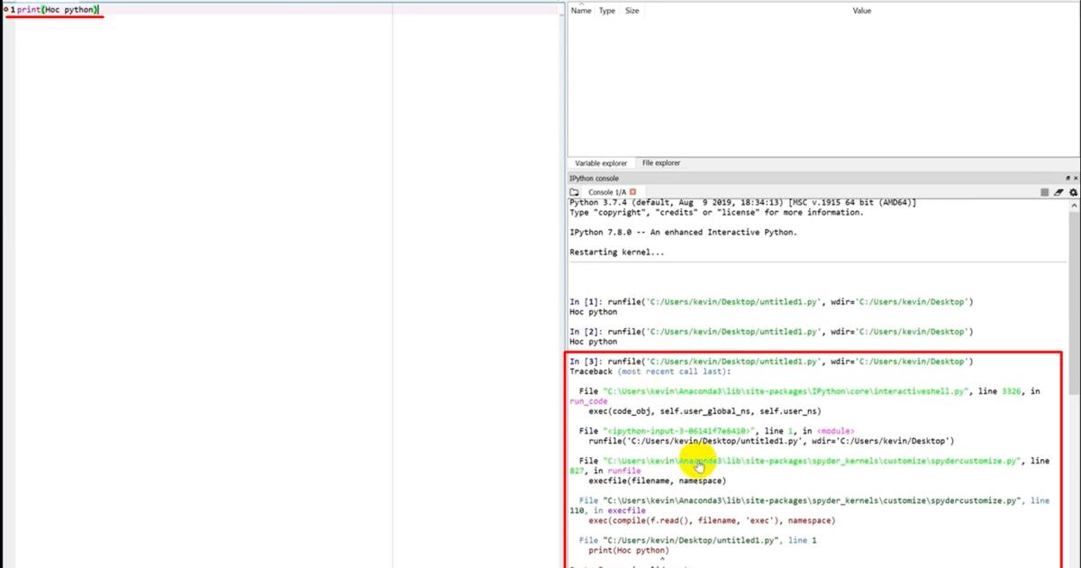 Keyword, Note và những câu lệnh đầu tiên trong lập trình Python