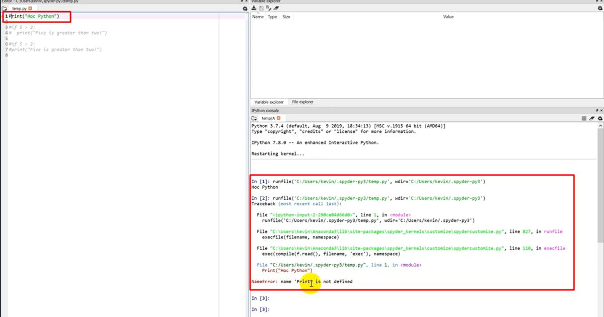 Lưu ý quan trọng và những quy tắc đầu tiên trong Python