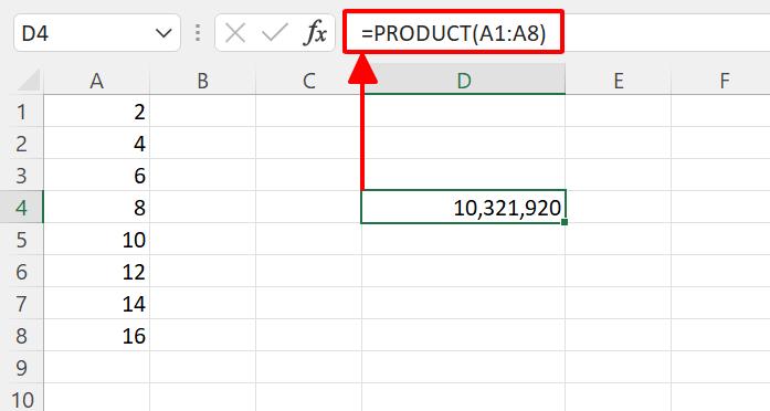 Hướng dẫn cách sử dụng nhanh hàm PRODUCT - hàm nhân trong Excel 3