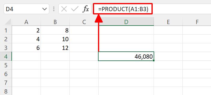 Hướng dẫn cách sử dụng nhanh hàm PRODUCT - hàm nhân trong Excel 4