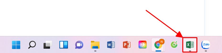 Sử dụng thanh taskbar trên máy tính để mở 2 file Excel 2