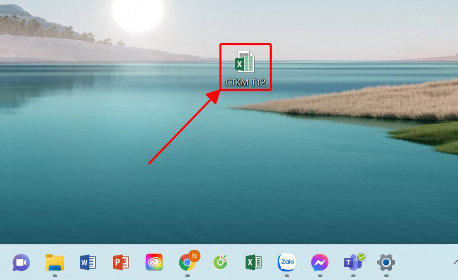 Mở 2 file với biểu tượng Excel trên màn hình chính 1