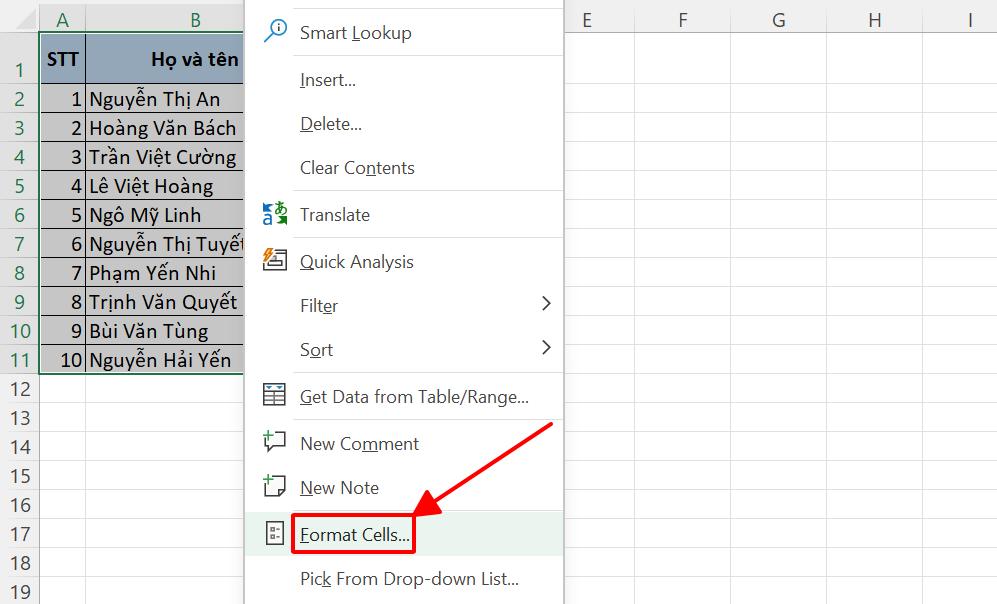 Hướng dẫn khóa cột trong Excel siêu đơn giản để bảo vệ dữ liệu của bạn 1