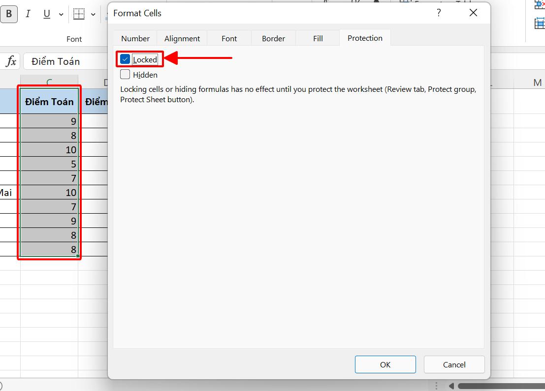 Hướng dẫn khóa cột trong Excel siêu đơn giản để bảo vệ dữ liệu của bạn 3