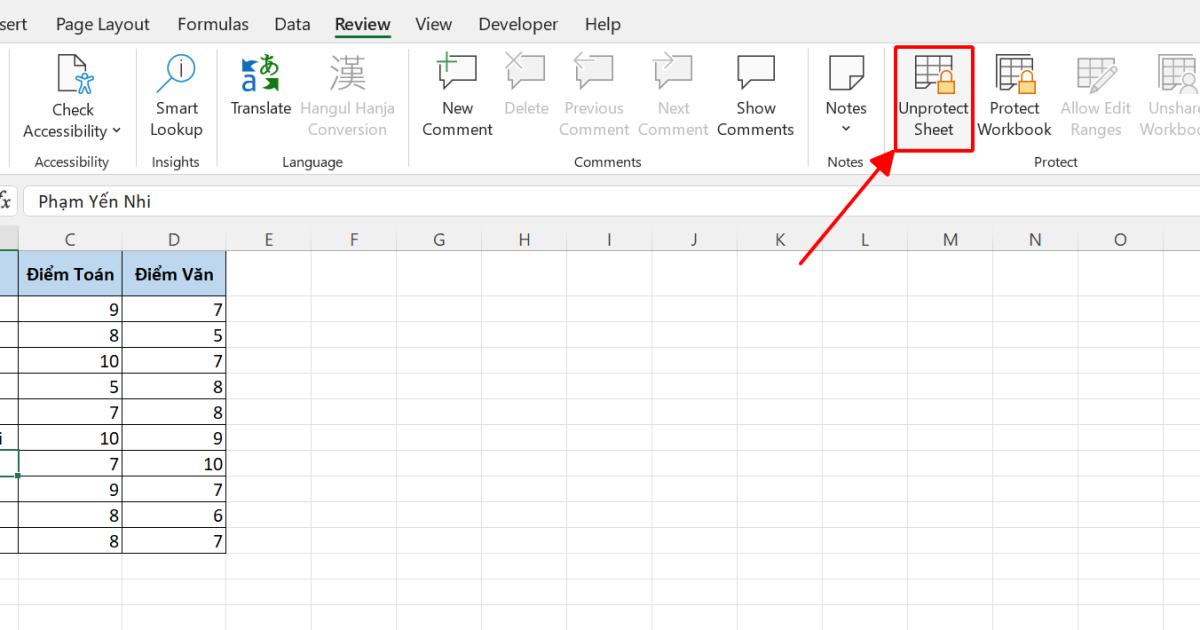 Hướng dẫn khóa cột trong Excel siêu đơn giản để bảo vệ dữ liệu của bạn 7