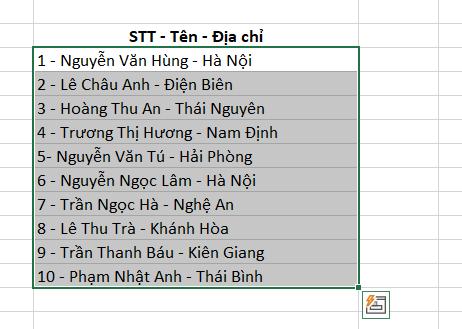 Hướng dẫn 2 cách tách cột trong Excel cực dễ
