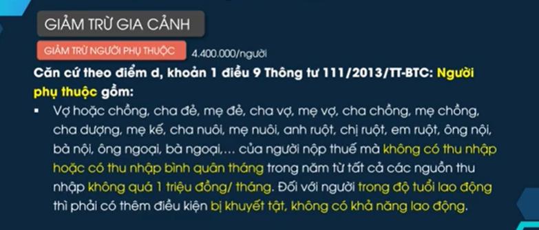 Các khoản thu nhập được giảm trừ thuế TNCN của người lao động