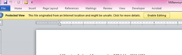 Word bị khóa không cho soạn thảo