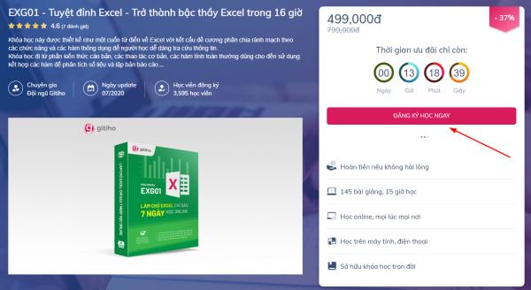 HƯỚNG DẪN ĐĂNG KÝ KHÓA HỌC TRÊN GITIHO