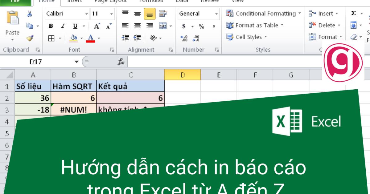 Hướng dẫn cách in báo cáo trong Excel từ A đến Z