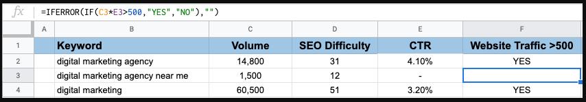 Gán giá trị mặc định cho lỗi với IFERROR