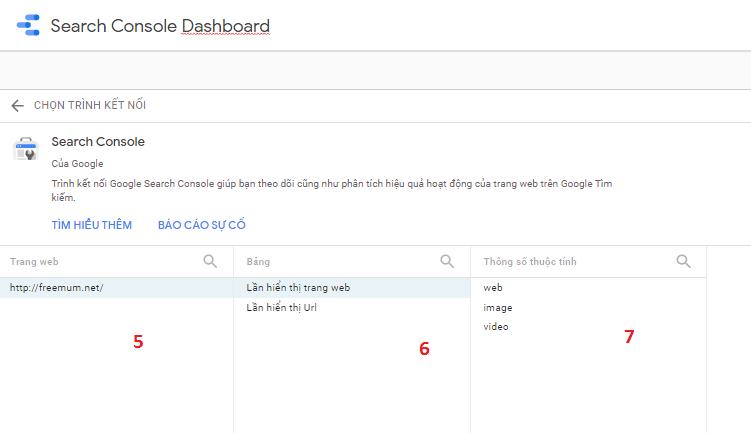 Cách kết nối và tạo Dashboard Search Console trong Google Data Studio