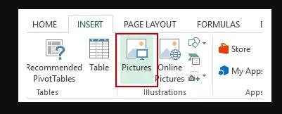 Chèn ảnh vào Excel