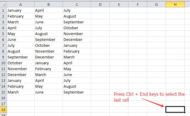 xóa các hàng và cột bạn không cần
