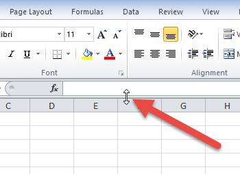Mở rộng lựa chọn thủ công trên Thanh công thức