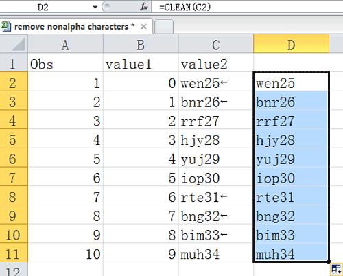 Cách xóa các ký tự không thể in được trong Excel bằng hàm CLEAN