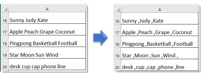 cách đánh dấu phẩy trong excel