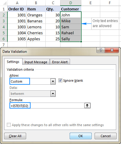 Hướng dẫn tạo các quy tắc Xác thực dữ liệu (Data validation) tùy chỉnh trong Excel và khắc phục một số lỗi thường gặp