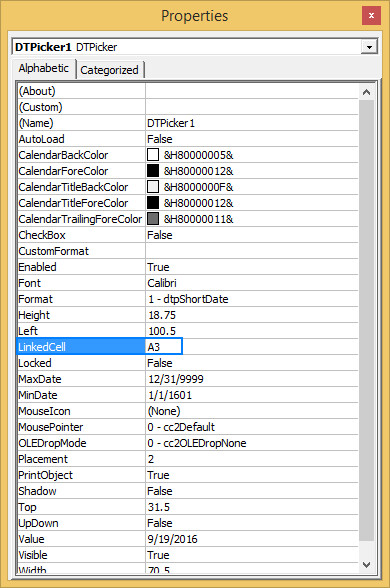 Cách tạo nút chọn ngày trong Excel với Date and Time Picker Control 10