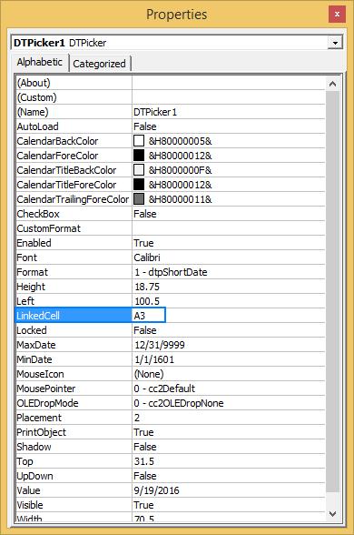 Cách tạo nút chọn ngày trong Excel với Date and Time Picker Control 10