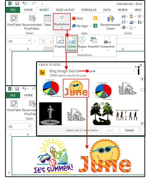 Cách tạo nút chọn ngày trong Excel ở dạng bảng 3