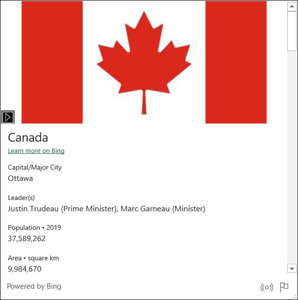 Cách sử dụng tính năng Geography (dữ liệu địa lý) tích hợp sẵn trong Excel