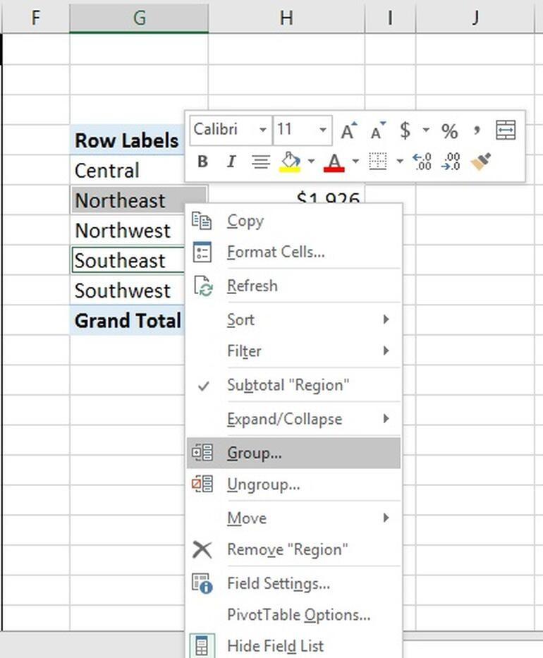 Tạo các nhóm tùy chỉnh dựa trên các trường văn bản