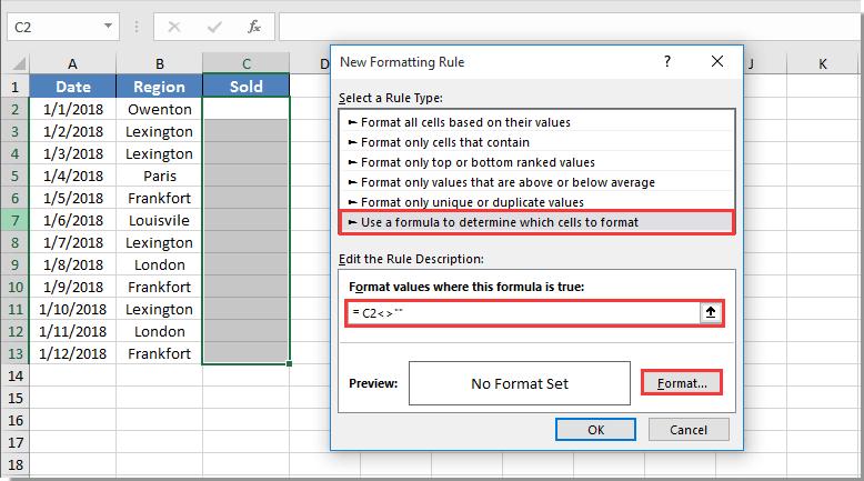 Cách tự động tạo đường viền với định dạng có điều kiện trong Excel