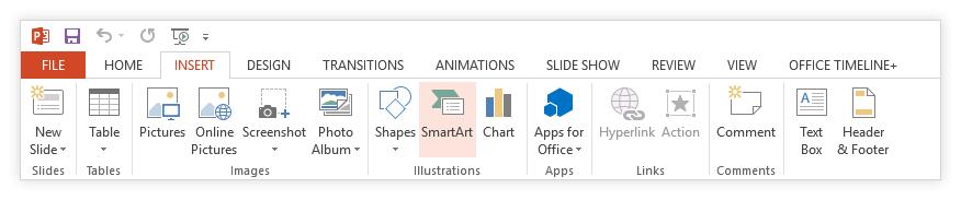 tab SmartArt Tools Design trên thanh công cụ để thử các layout khác nhau.