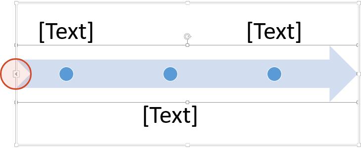 Nếu Text Pane chưa hiển thị, hãy nhấp vào biểu tượng nhỏ ngay bên trái của mũi tên biểu đồ timeline của bạn để mở.