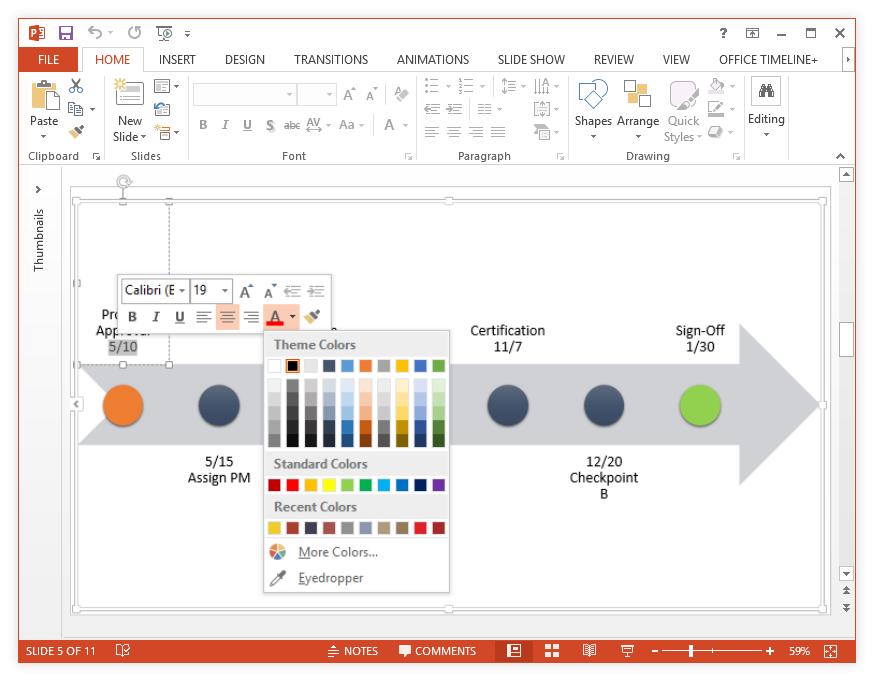 chọn một bảng màu tối từ menu thả xuống Change Colors và chọn tùy chọn Intense Effect từ menu Styles