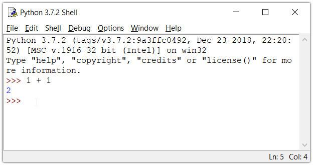 Chạy Python với  IDLE