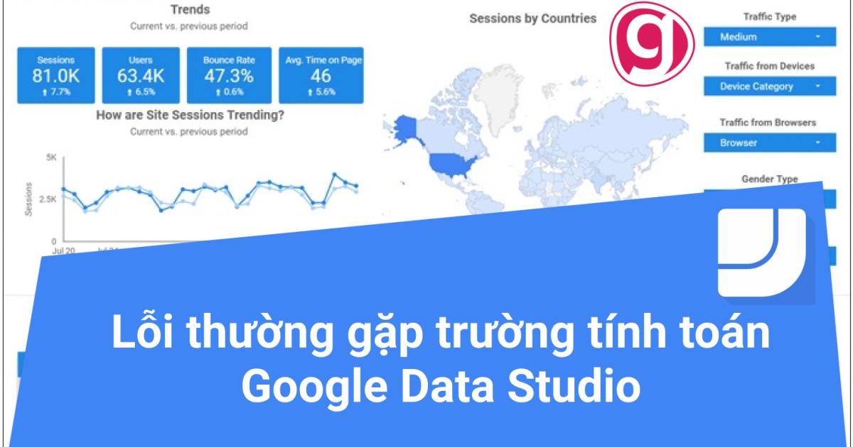 Các lỗi thường gặp trong trường tính toán của Google Data Studio