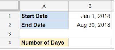 Công thức tính số ngày giữa 2 thời điểm 