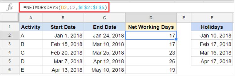 Công thức tính số ngày giữa hai thời điểm