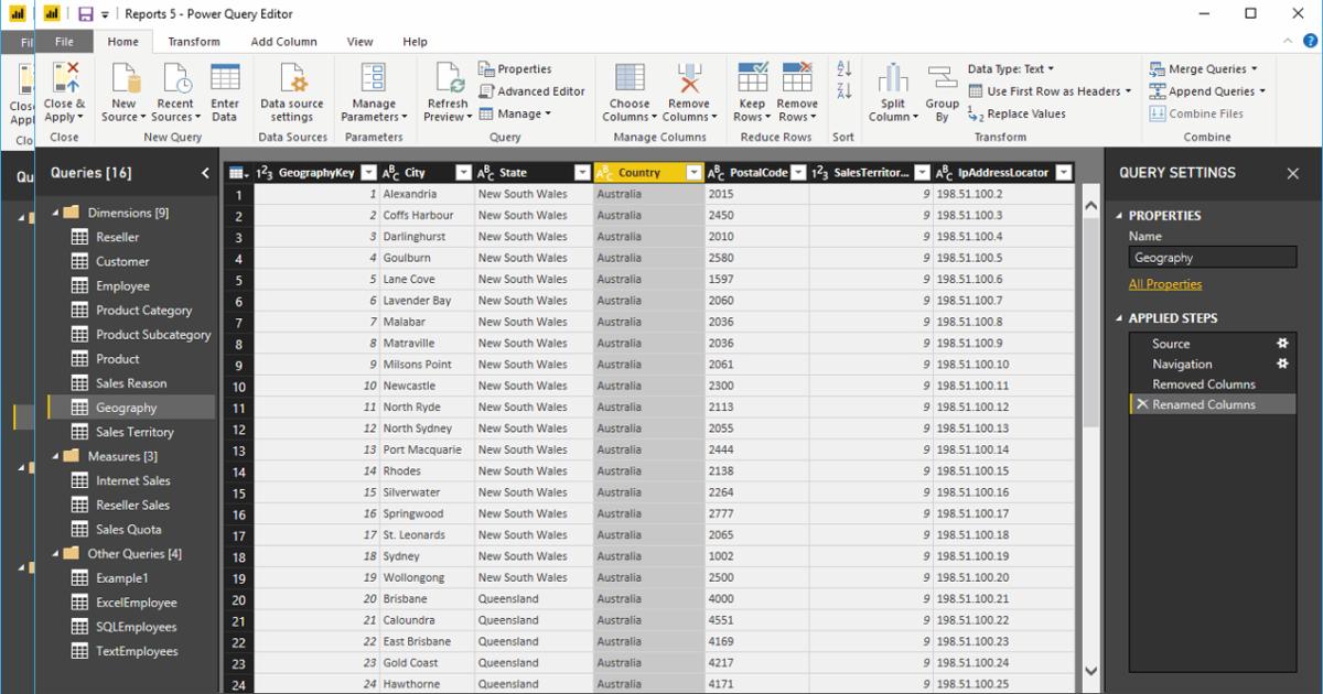Hướng dẫn cách loại bỏ hoặc sắp xếp lại các cột trong Power BI