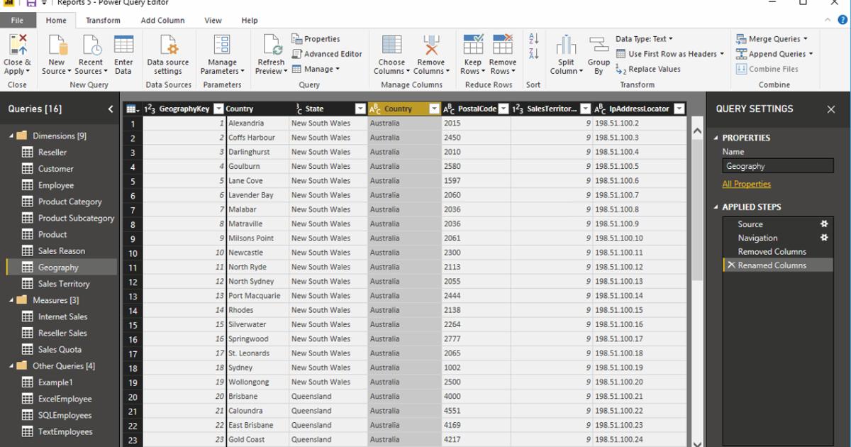 Hướng dẫn cách loại bỏ hoặc sắp xếp lại các cột trong Power BI