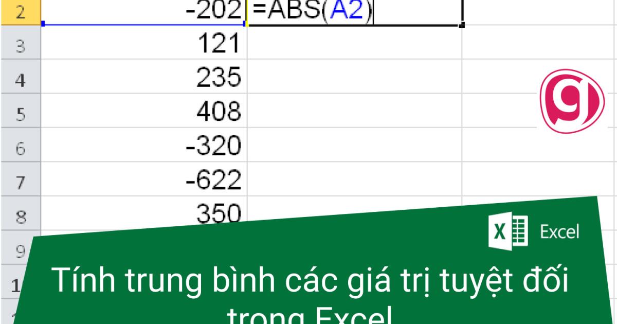 Cách tính trung bình các trị tuyệt đối trong Excel