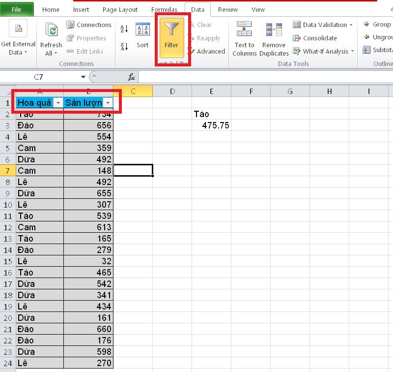 Cách tính trung bình các giá trị sau khi tìm kiếm Vlookup trong Excel
