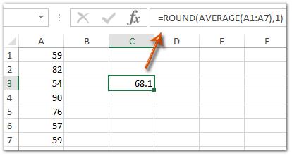 Cách tính giá trị trung bình kết hợp làm tròn trong Excel