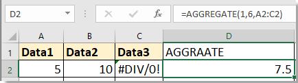 Cách tính trung bình bỏ qua giá trị lỗi trong Excel