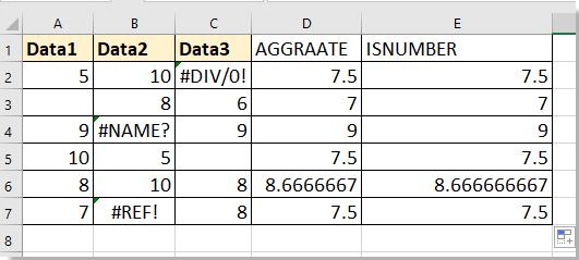 Cách tính trung bình bỏ qua giá trị lỗi trong Excel