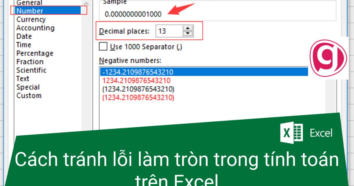 Cách tránh lỗi làm tròn trong tính toán trên Excel