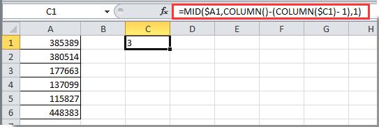 Hướng dẫn tách một số thành nhiều số nhỏ trong Excel