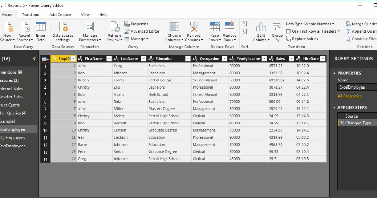 Hướng dẫn thay đổi kiểu dữ liệu của cột trong Power BI